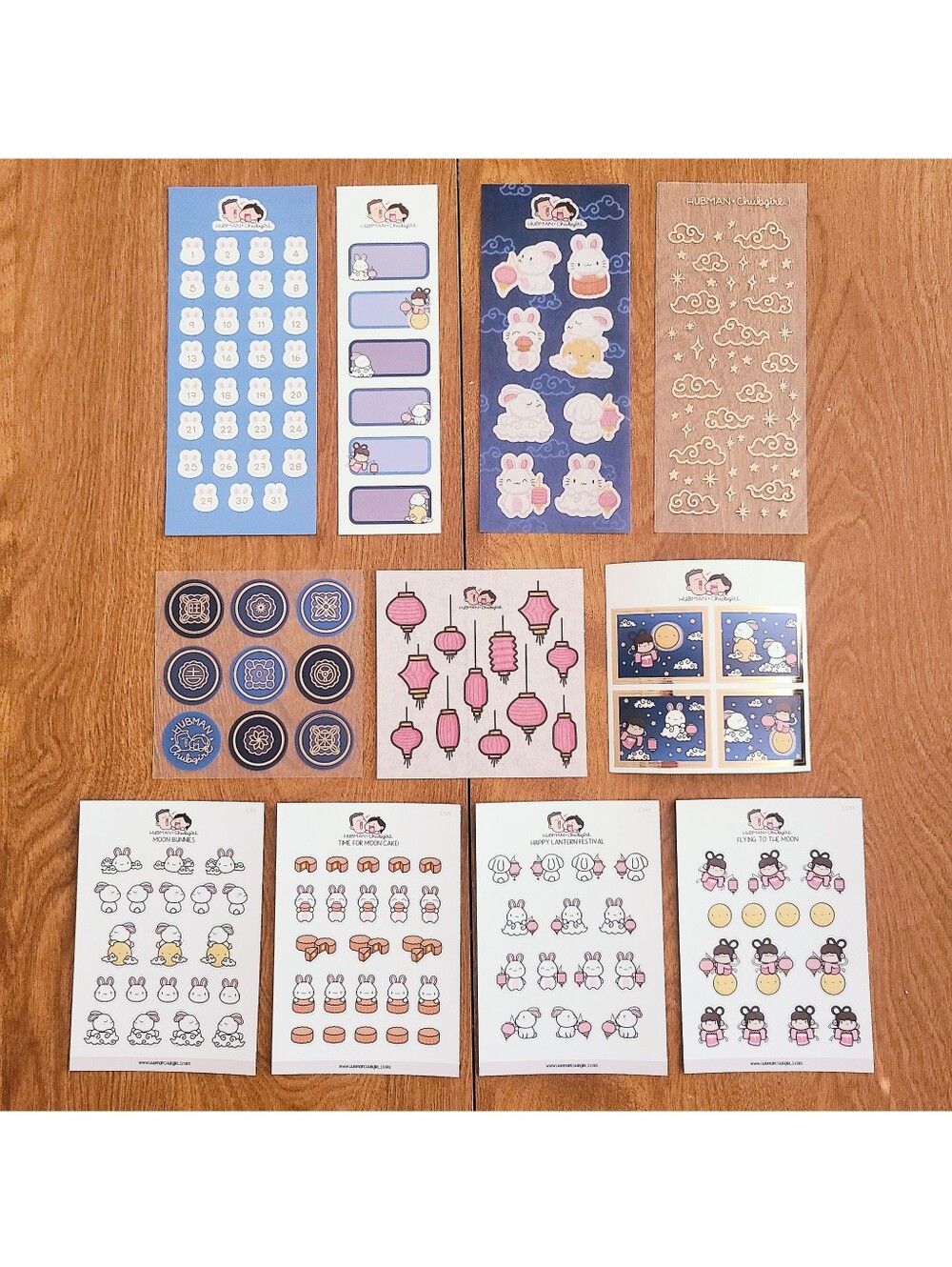 Hubman and Chubgirl Mid-Autumn Festival Sticker Bundle